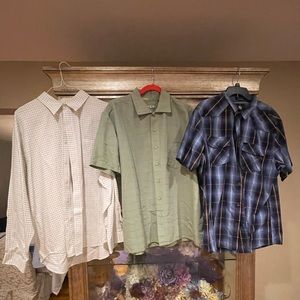 Rock & Republic/Batek Bay/Croft & Barrow: 3 Button Down Shirt Bundle Sz: XL